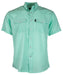 Hooey "Sol" Mens SS Pearl Snap Shirt, Sea Foam - XXLarge  