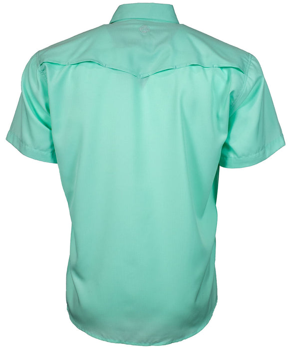 Hooey "Sol" Mens SS Pearl Snap Shirt, Sea Foam - XXLarge  