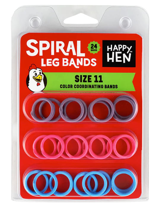 Spiral Leg Bands, 24 pk - Spiral Leg Bands, 24 pk, Size 11  