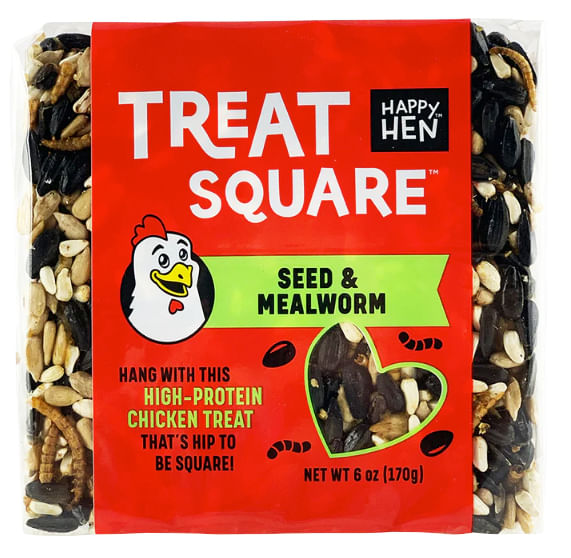 Happy Hen Treat Square - Happy Hen Treat Square, Seed & Mealworm, 6 oz  