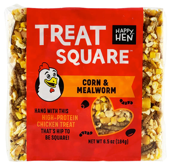 Happy Hen Treat Square - Happy Hen Treat Square, Corn & Mealworm, 6.5 oz  