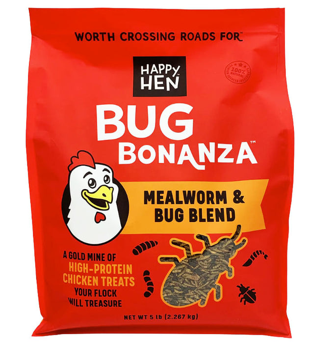 Happy Hen Bug Bonanza, Mealworm & Bug Blend - Happy Hen Bug Bonanza, Mealworm & Bug Blend, 5 lb bag  