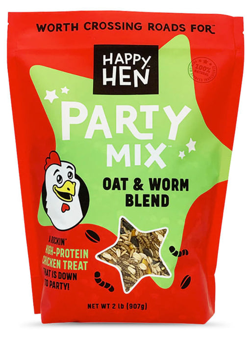 Happy Hen Treats Party Mix, 2 lb bag - Happy Hen Treats Party Mix, Oat & Mealworm Blend, 2 lb bag  