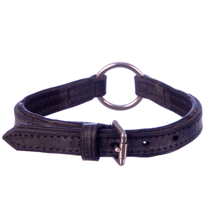 Black Padded Lthr Leash 3/4 x 6  