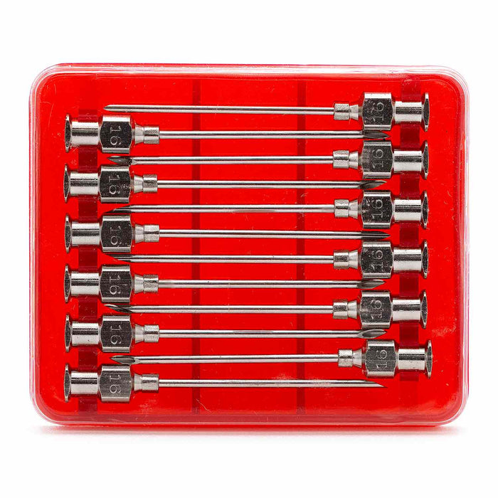 Jeffers Stainless Steel Veterinary Needles, 12 Pack