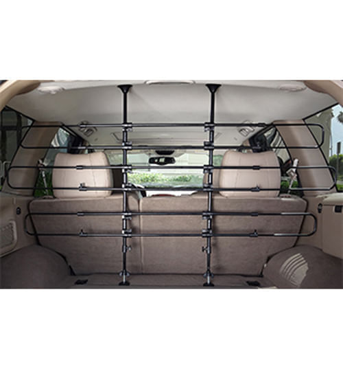 Universal 6-Bar Vehicle Pet Barrier, Black -   