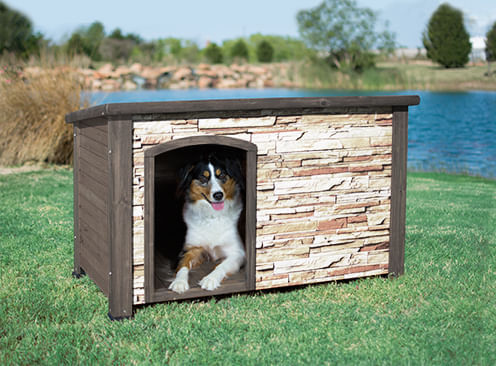 Outback Woodstone Dog House - Large Woodstone Dog House  