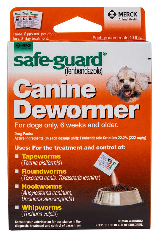 Safe-Guard Canine Dewormer - 1 gram SafeGuard Canine Dewormer (3 pkts)  