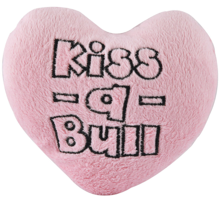 Kiss-A-Bull Plush Conversation Heart - Pink  