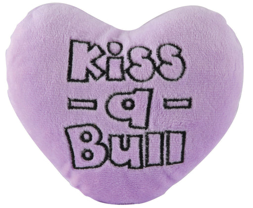 Kiss-A-Bull Plush Conversation Heart - Lavender  