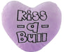 Kiss-A-Bull Plush Conversation Heart - Lavender  