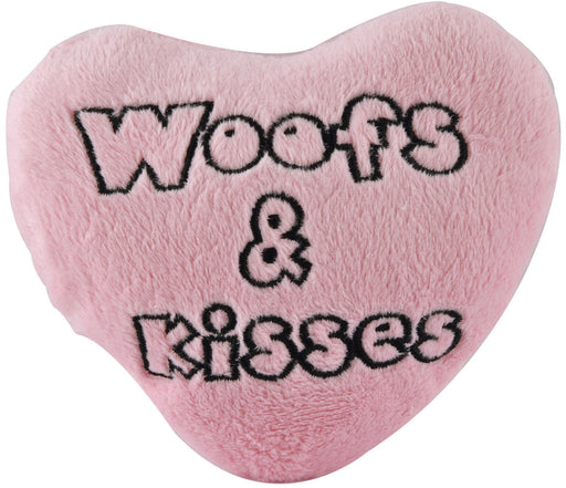 Woofs & Kisses Plush Conversation Heart - Pink  