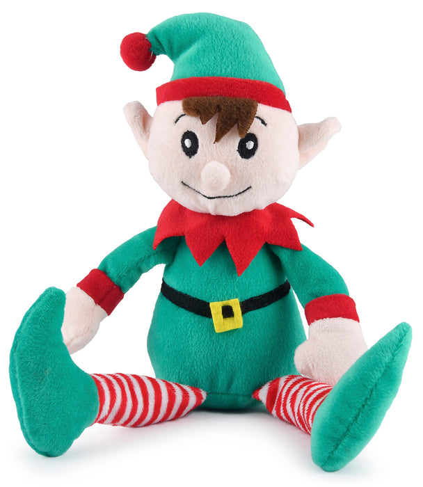 8 Plush Christmas Elf Dog Toy with Squeaker, Boy  