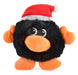 6" Round Plush Christmas Dog Toys with Squeaker - 6" Round Plush Penguin with Squeaker  