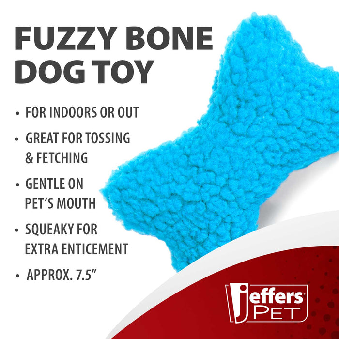 Jeffers Fuzzy Shapes with Squeakers, assorted colors - Bone  