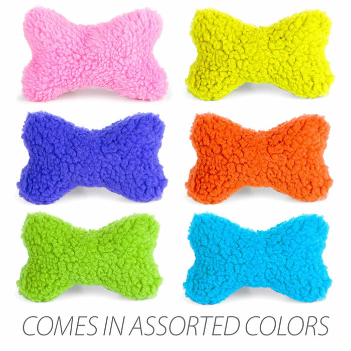 Jeffers Fuzzy Shapes with Squeakers, assorted colors - Bone  