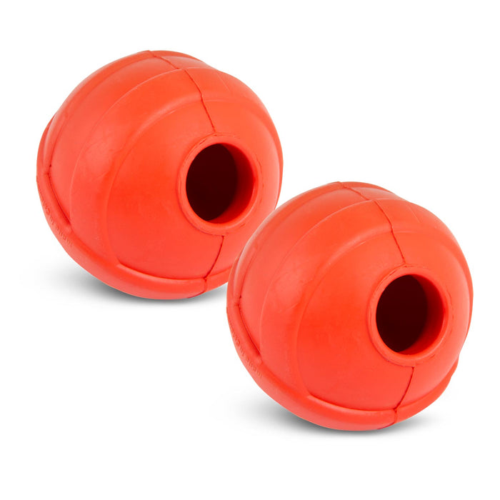 Jeffers Red Orbits Ball Natural Rubber Dental Treat Dispensing Dog Chew Toy