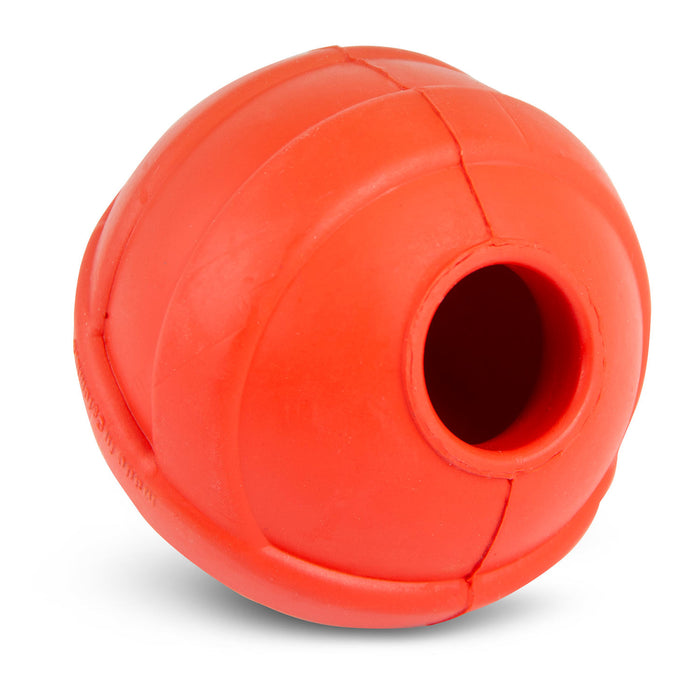 Jeffers Red Orbits Ball Natural Rubber Dental Treat Dispensing Dog Chew Toy