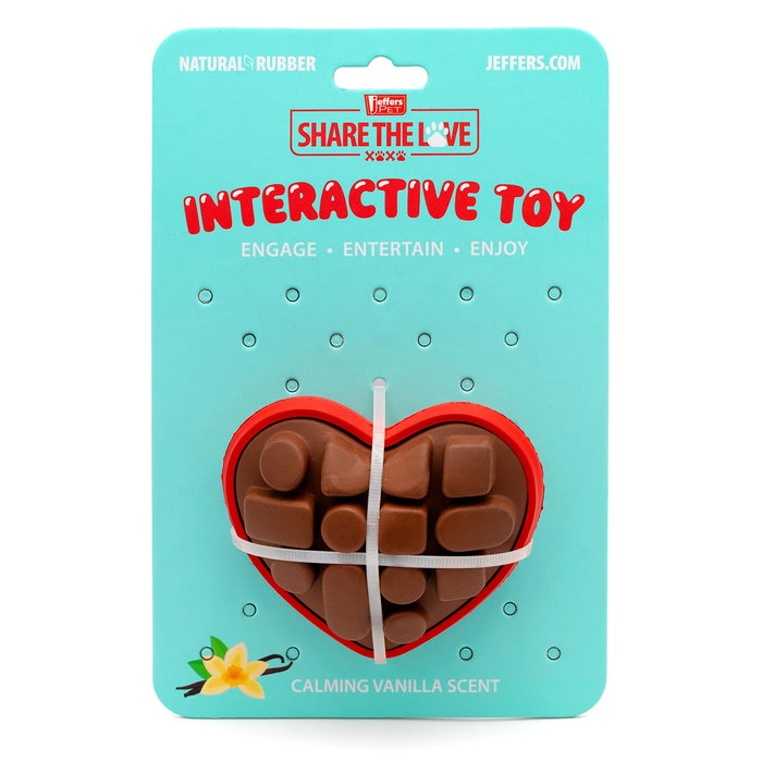 Jeffers Natural Rubber Box of Chocolates Dog Chew Toy for Medium-Chewers