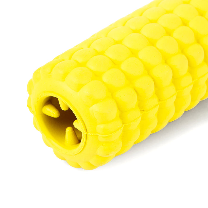 Jeffers Corn Cob Natural Rubber Treat Dispensing Dog Chew Toy with Dental Benefits