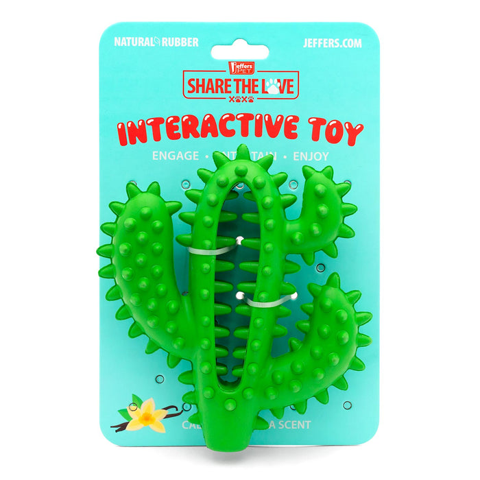 Jeffers Cactus Natural Rubber Dental Chew Toy for Dogs for Healthy Chewing Habits