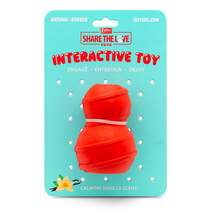 Jeffers Red Classic Stuffable Fetch & Chew Natural Rubber Treat Dispensing Dental Dog Toy
