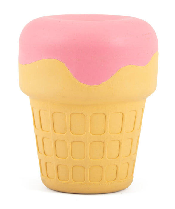 Jeffers Ice Cream Cone Natural Rubber Stuffable Treat Dispensing Dental Dog Chew Toy