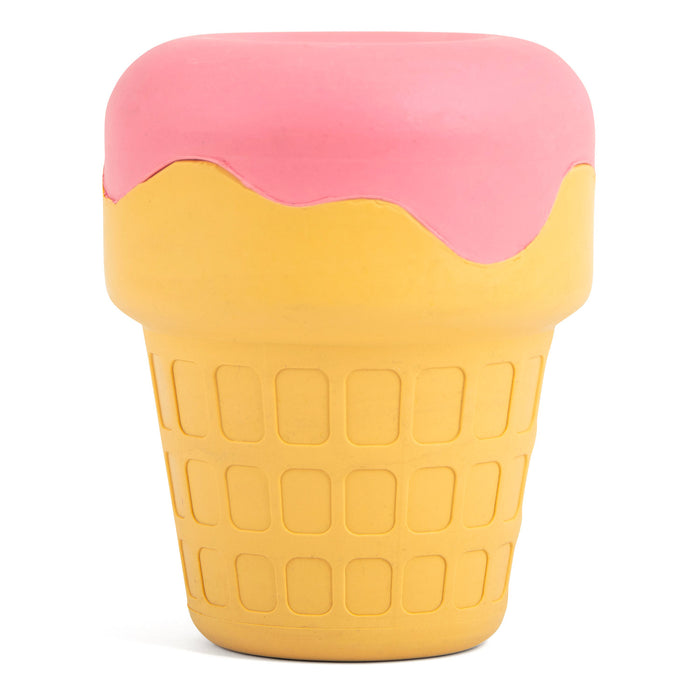 Jeffers Ice Cream Cone Natural Rubber Stuffable Treat Dispensing Dental Dog Chew Toy