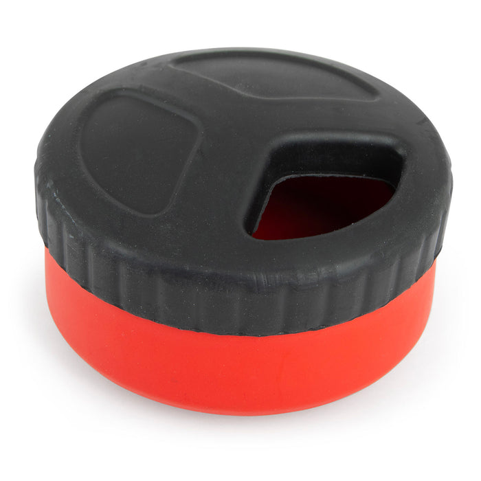 Jeffers Red Hockey Puck Natural Rubber Treat Dispensing Dental Dog Chew Toy