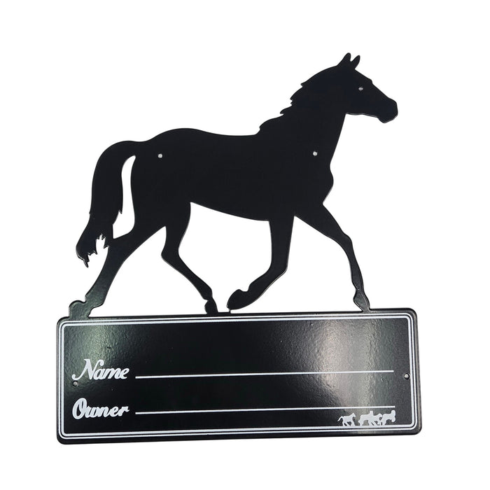 Jeffers Stall Name Plate, Horse Designs Metal Stall ID Sign
