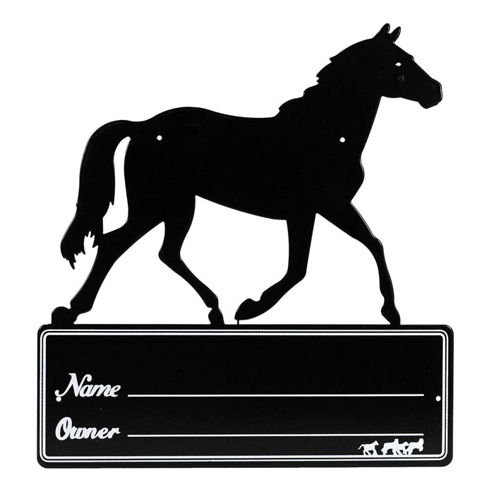 Jeffers Stall Name Plate, Horse Designs Metal Stall ID Sign