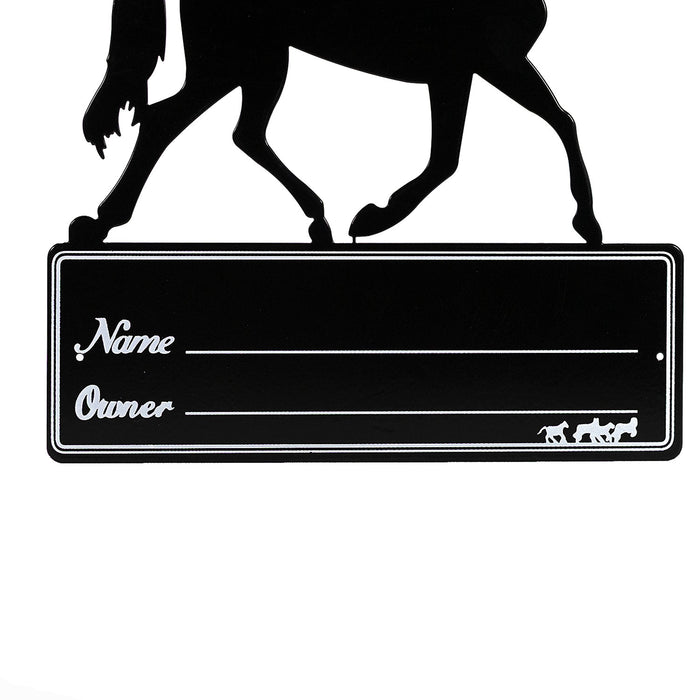 Jeffers Stall Name Plate, Horse Designs Metal Stall ID Sign