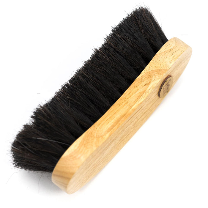 Jeffers Wooden Curved Dandy Brush with Horsehair Bristles, Horse Finishing Brush