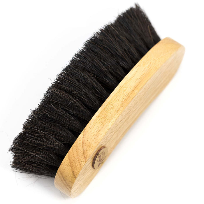 Jeffers Wooden Curved Dandy Brush with Horsehair Bristles, Horse Finishing Brush