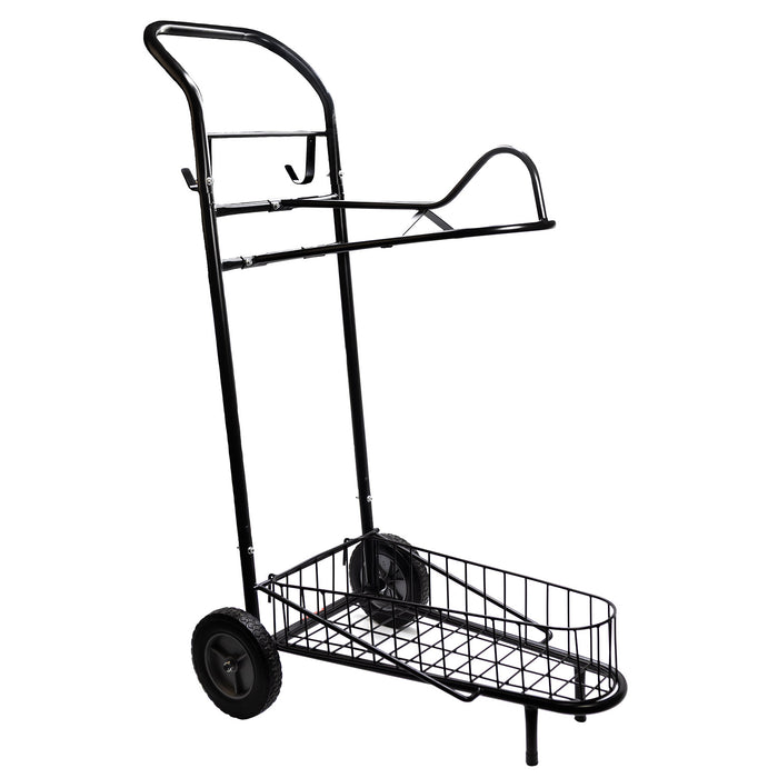 Jeffers Rolling Saddle & Tack Cart, 1 Tier Metal Horse Show Cart