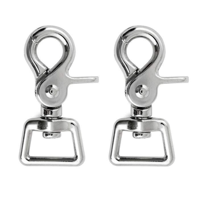 Jeffers Nickel-Plated Die Cast Trigger Snap (Scissor Snap) with Swivel Square Eye