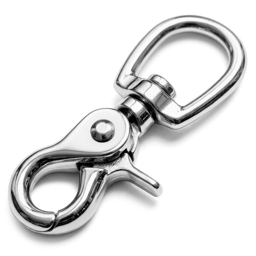 Jeffers Nickel-Plated Trigger Snap with Round Swivel Eye - IACA - Nickel-Plated - 3/4" x 2-5/8" - Single - 1