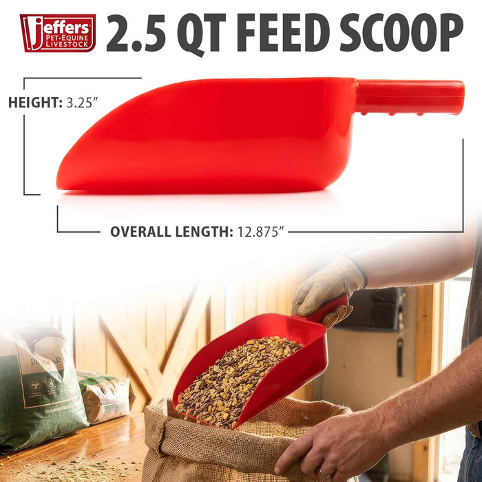 Jeffers Horse & Livestock Feed Scoop, 5 Pint/2.5 Quart - IAP5 - Red - 5 Pints (2.5 Quarts) - 1 - 3