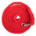 Jeffers Colorful Cotton Horse Lead Ropes w/ Nickel Bull Snap, 10' L - Red  