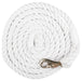 Jeffers Colorful Cotton Horse Lead Ropes w/ Nickel Bull Snap, 10' L - White  