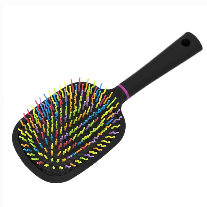 Jeffers Plastic Mane & Tail Brush, Curved Bristle Horse Grooming Brush