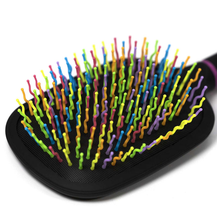 Jeffers Plastic Mane & Tail Brush, Curved Bristle Horse Grooming Brush