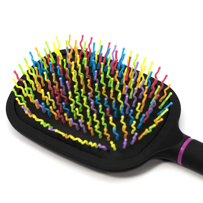 Jeffers Plastic Mane & Tail Brush, Curved Bristle Horse Grooming Brush