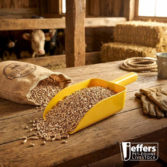 Jeffers Horse & Livestock Feed Scoop, 5 Pint/2.5 Quart - IAUA - Yellow - 5 Pints (2.5 Quarts) - 1 - 16