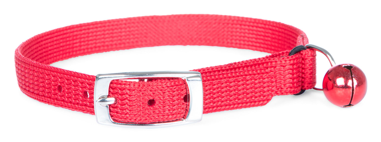 Jeffers Nylon Cat Collars - 12" - Red  