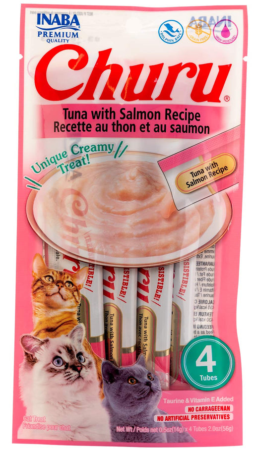 Churu Tuna w/ Salmon Puree Lickable Cat Treat, 4-pk -   