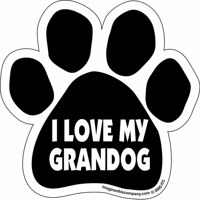 PAW Magnets, each - I Love My Grandog  