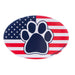 Proud to be an American Dog Paw Flag Car Magnet -   