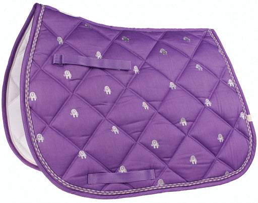 Lettia Collection Embroidered All Purpose Saddle Pad - Elephant  