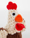 Brown Skinny Rooster Dog Toy - Small  